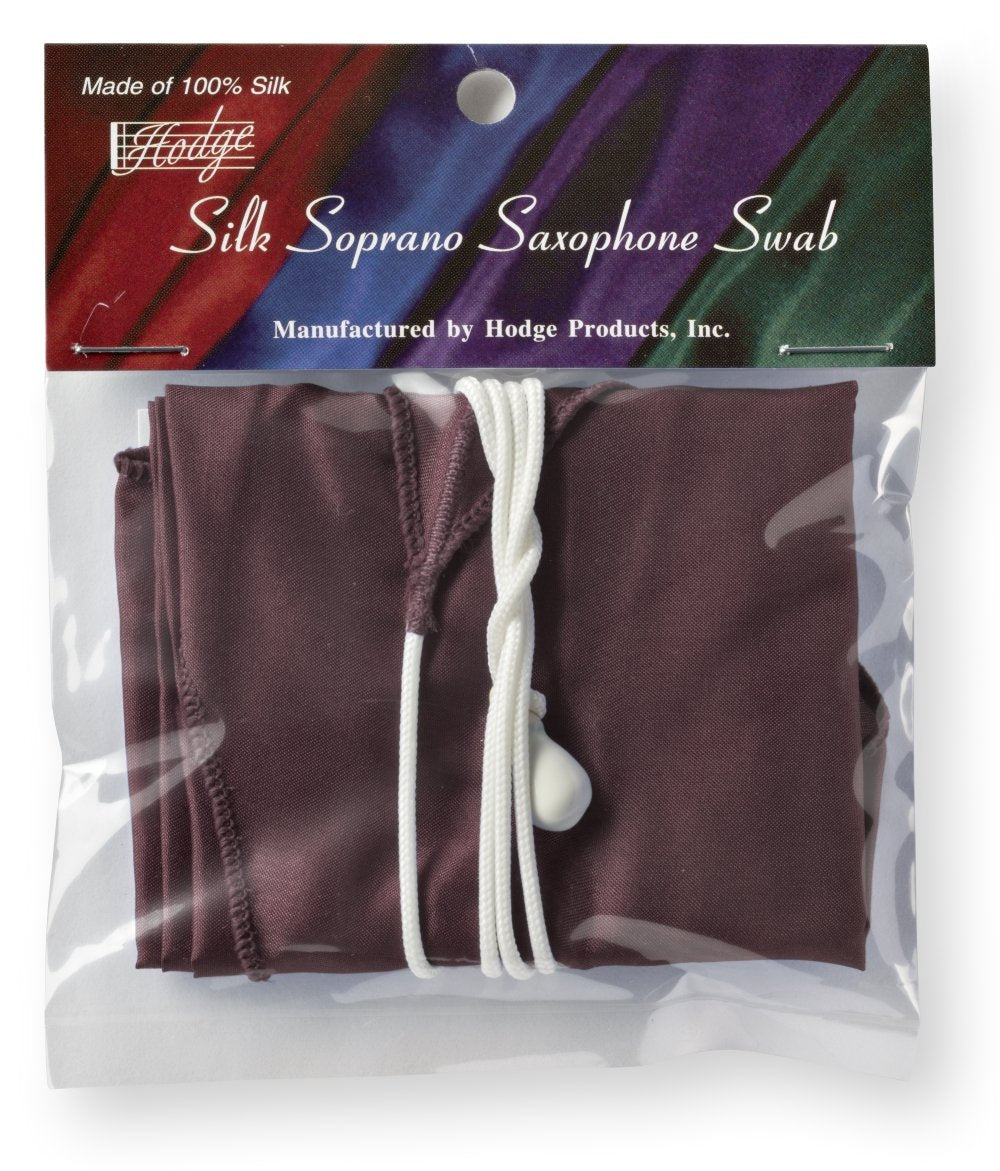 Hodge Silk Soprano Saxophone Swab - Burgundy